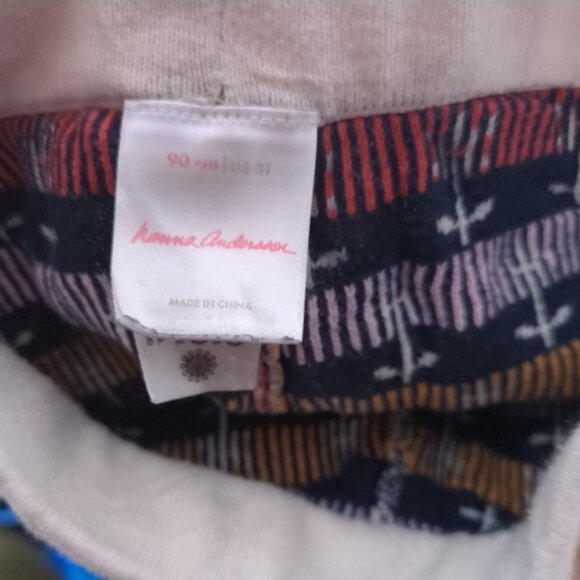 Hanna Andersson Sweater Knit Leggings Cream Floral Size 3T (90cm) - Picture 5 of 7